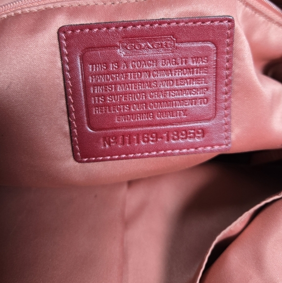 Coach Red Shoulder Bag with Luxurious Hobo Style - Picture 6 of 13